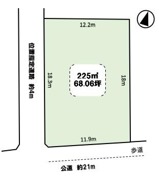 守谷市松並（中央1丁目隣接）南西角地