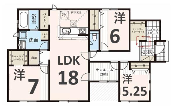 タクトホーム　太田市岩松町　3号棟