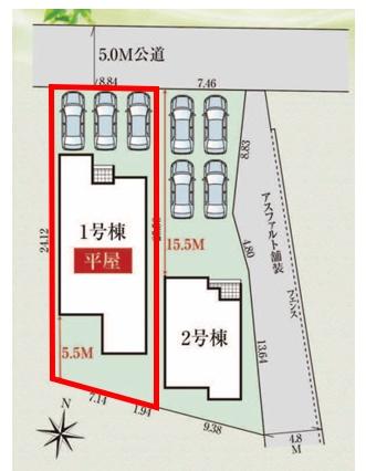 タクトホーム　太田市東今泉町　1号棟