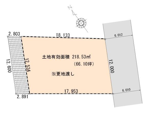 市原市西広６丁目　建築条件無し土地