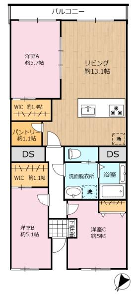 エアコン２台・ファン付照明設置　千葉ガーデンタウンF棟