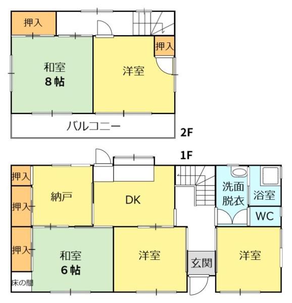 瑞穂市牛牧の中古一戸建て(間取り)