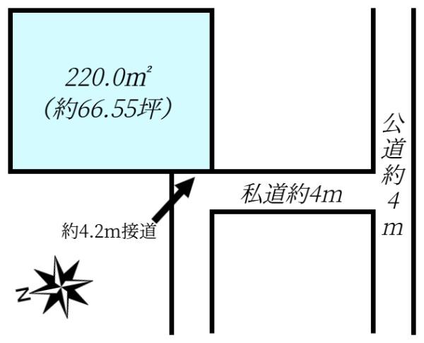 富里市十倉　建築条件なし土地