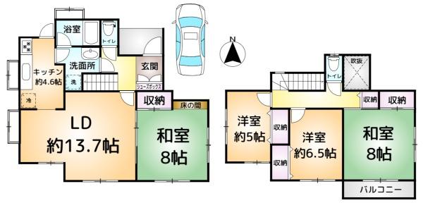 富里市日吉台3丁目　中古戸建