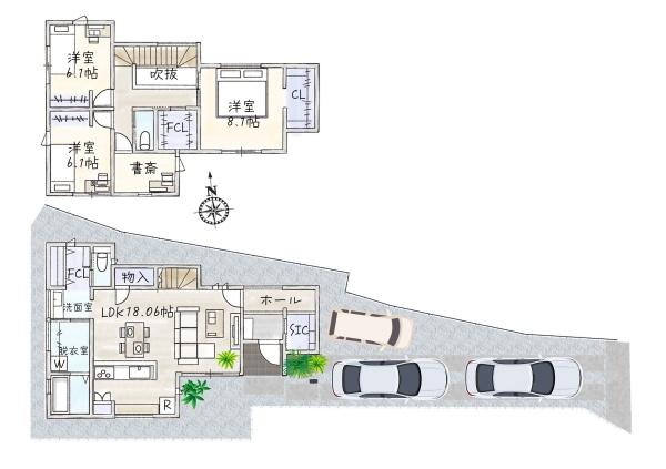大津市尾花川の新築一戸建