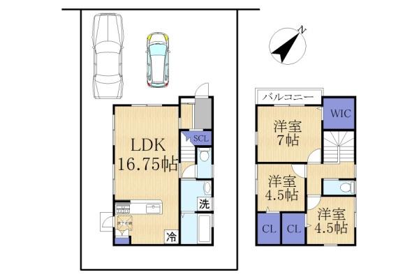 草津市西矢倉３丁目の新築一戸建