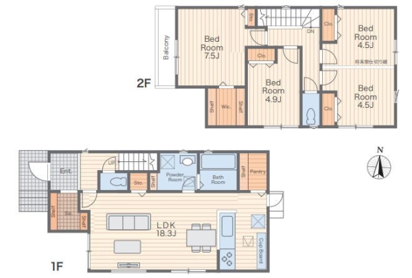 横浜市旭区南希望ヶ丘　新築戸建　全２棟　2号棟