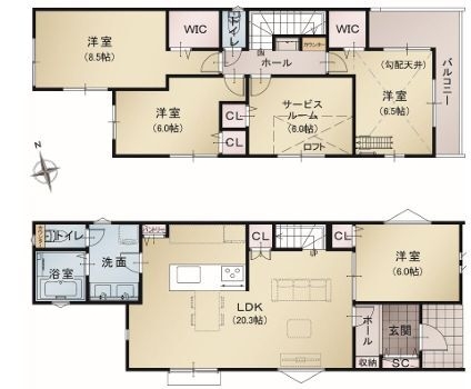 横浜市泉区岡津町　新築戸建　全３棟　2号棟