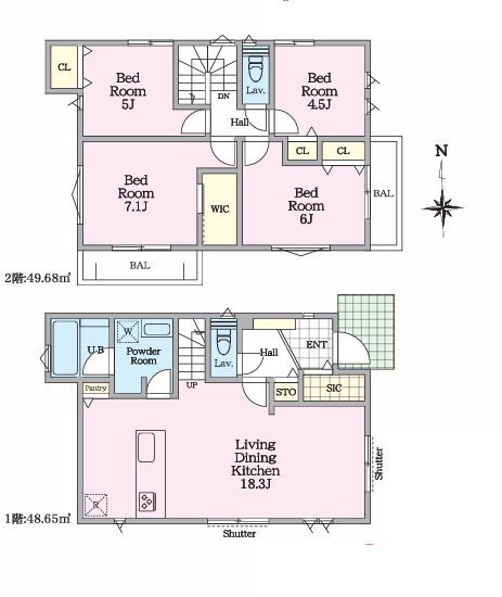 横浜市戸塚区舞岡町　新築戸建　全3棟　2号棟