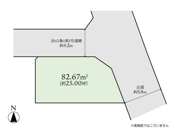 座間市新田宿　建築条件なし売地