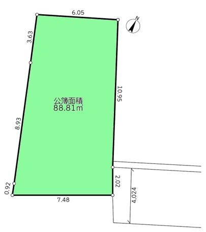 座間市ひばりが丘3丁目　建築条件なし売地