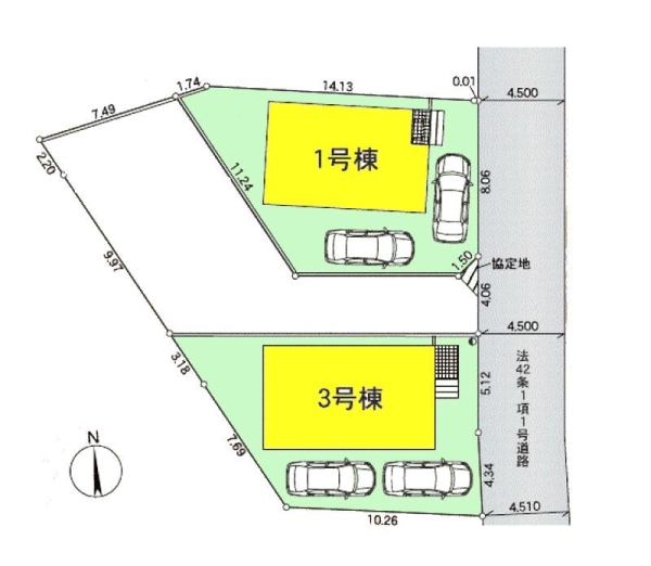 綾瀬市上土棚北3丁目　新築戸建　全3棟　1号棟