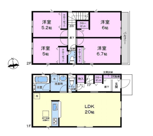 綾瀬市上土棚北3丁目　新築戸建　全3棟　3号棟
