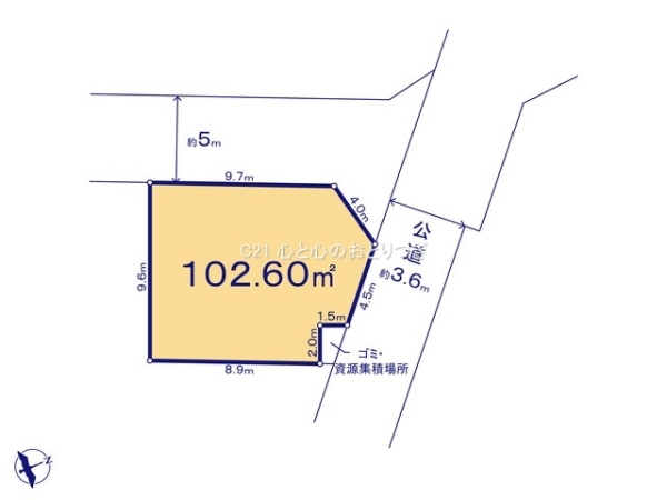 相模原市南区若松6丁目　建築条件なし売地　No1