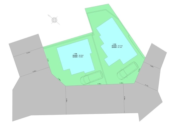 横浜市泉区上飯田町 新築戸建 全2棟 1号棟(区画図)