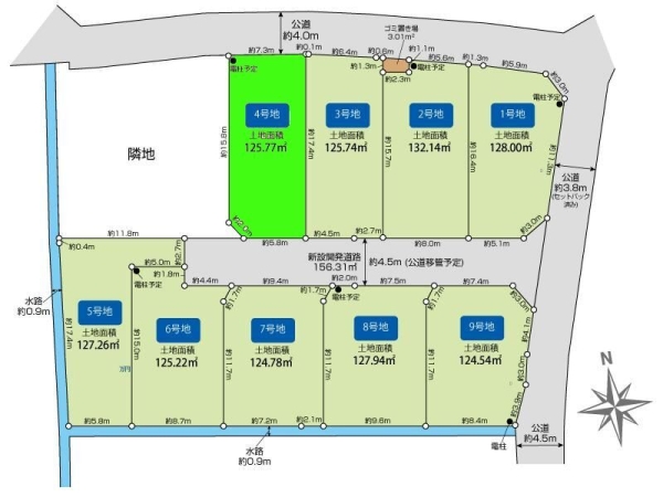 相模原市南区新戸　建築条件なし売地　4号地