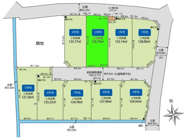 相模原市南区新戸 建築条件なし売地 3号地
