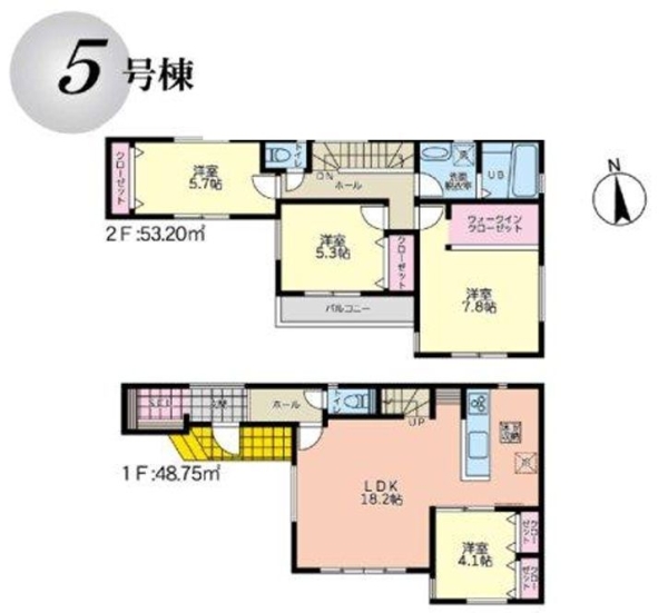 横浜市戸塚区上矢部町　新築戸建　全6棟　5号棟