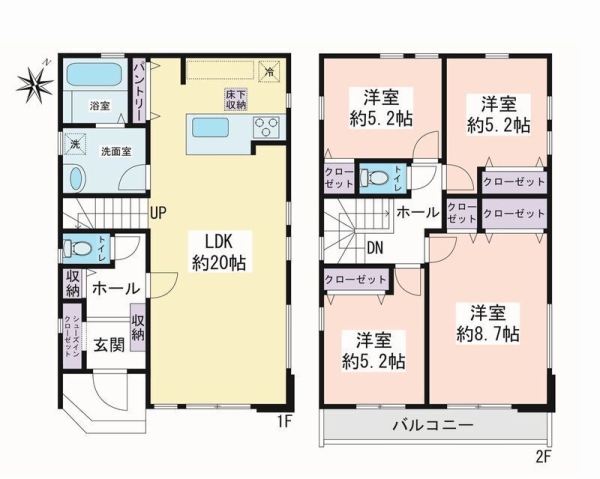 大和市西鶴間4丁目8期　新築分譲住宅　1号棟