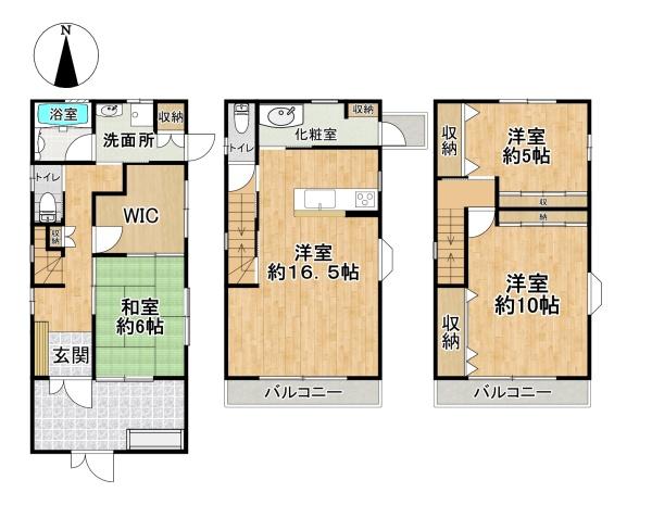 松原市三宅中１丁目の中古一戸建