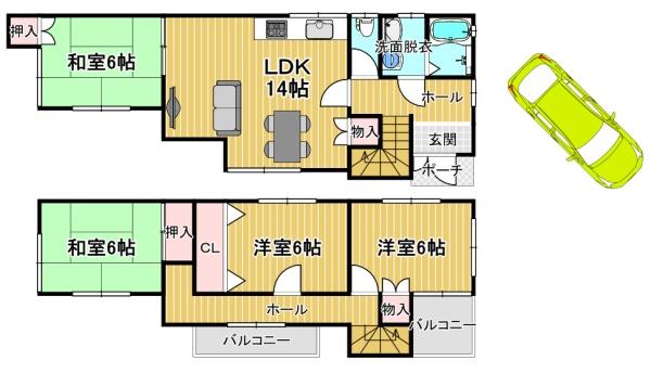 松原市一津屋５丁目の中古一戸建て