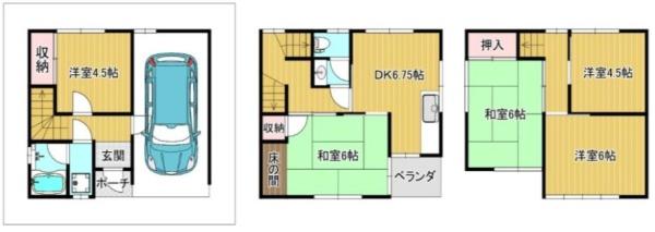 大阪市平野区瓜破４丁目の中古一戸建て