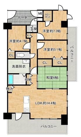 ルイシャトレ松原(間取り)