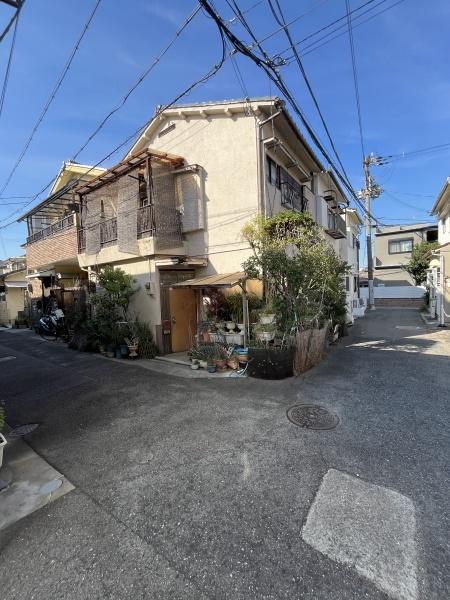 松原市岡2丁目の土地(前面道路含む現地写真)