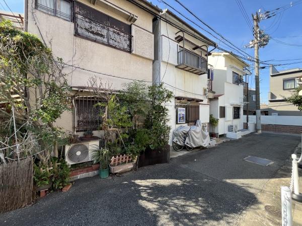 松原市岡2丁目の土地(前面道路含む現地写真)