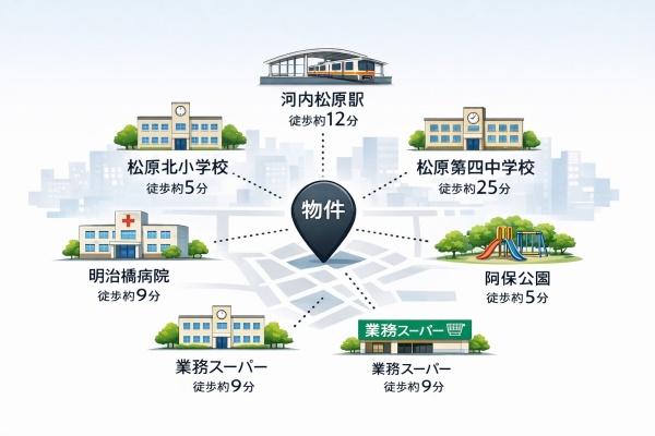 松原市阿保３丁目の中古一戸建て