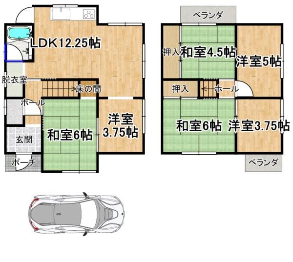 郡戸　南西角地　オール電化住宅