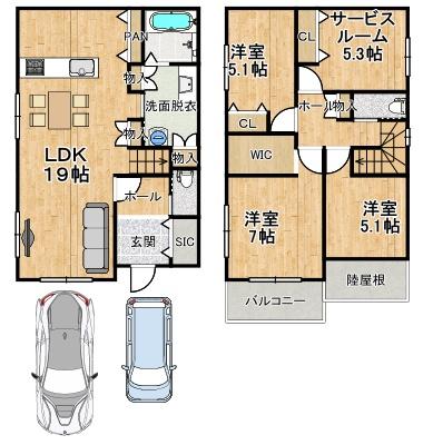 松原市天美西３丁目の新築一戸建