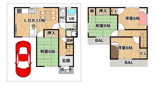松原市河合３丁目の中古一戸建
