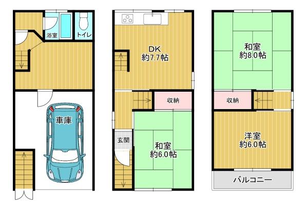 大阪市東住吉区住道矢田８丁目の中古一戸建て