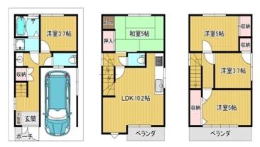 大阪市住吉区帝塚山中５丁目の中古一戸建て