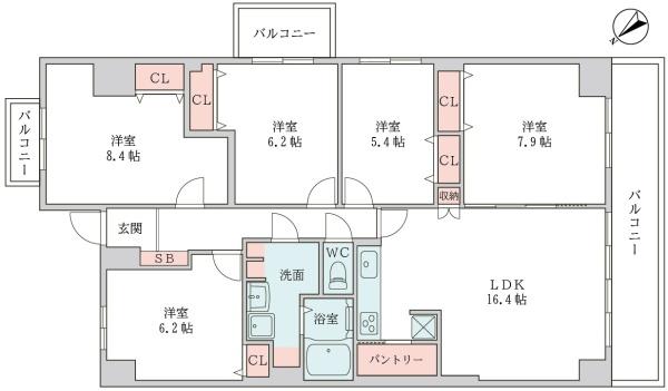 千里中央パークヒルズD棟(間取り)