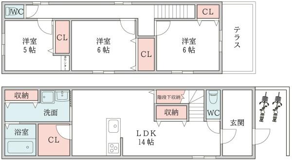 大阪市東淀川区下新庄１丁目の中古一戸建