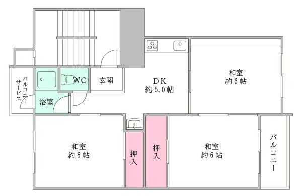 下新庄コーポC棟