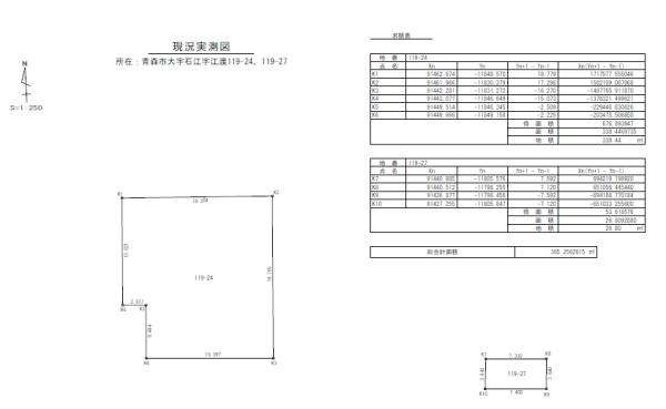 青森市大字石江字江渡の土地