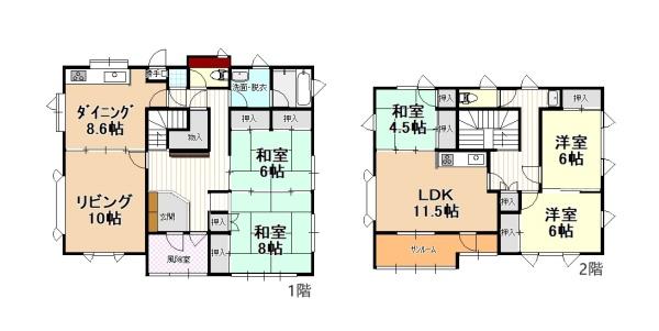 八戸市大字新井田字石動木平の中古一戸建て