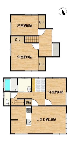 八戸市大字鮫町字ハン木沢の中古一戸建て