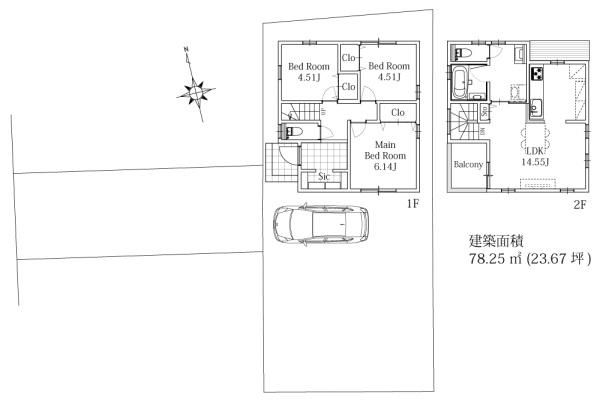 大和市福田　土地