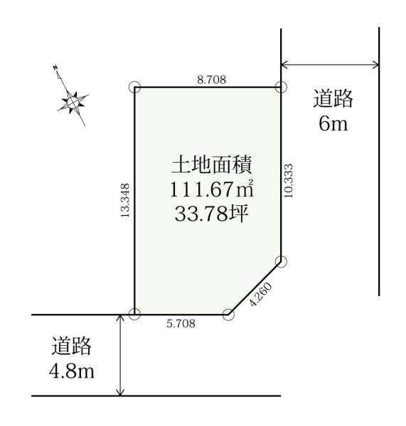 厚木市岡田二丁目　土地