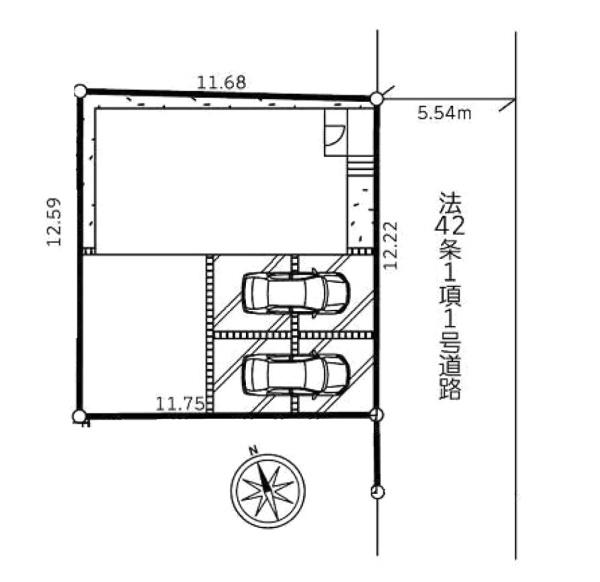 厚木市緑ケ丘2丁目の中古一戸建て(区画図)