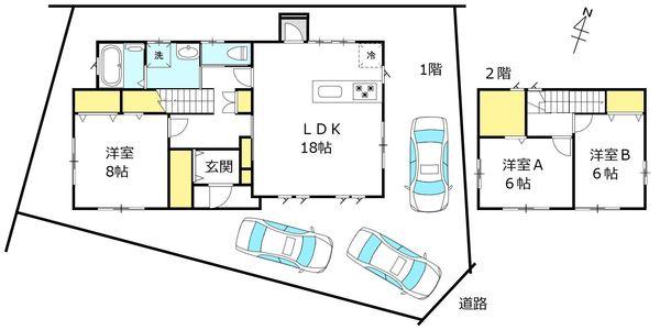 小月市原建売戸建／2号地　未使用
