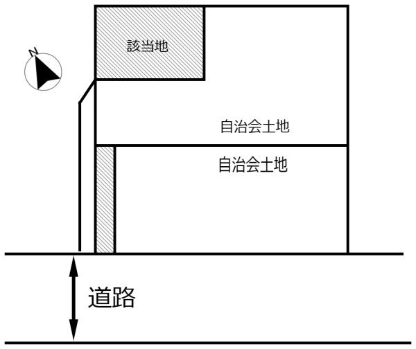 長府松小田本町／公民館隣　建替不可