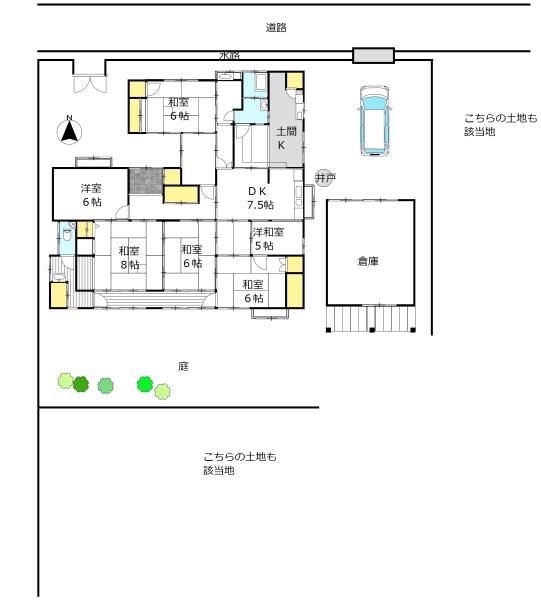 松屋上町2丁目／バイパス近く、倉庫用地付き