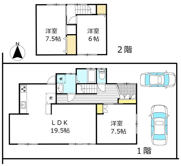 下関市綾羅木本町6丁目の中古一戸建て(間取り)