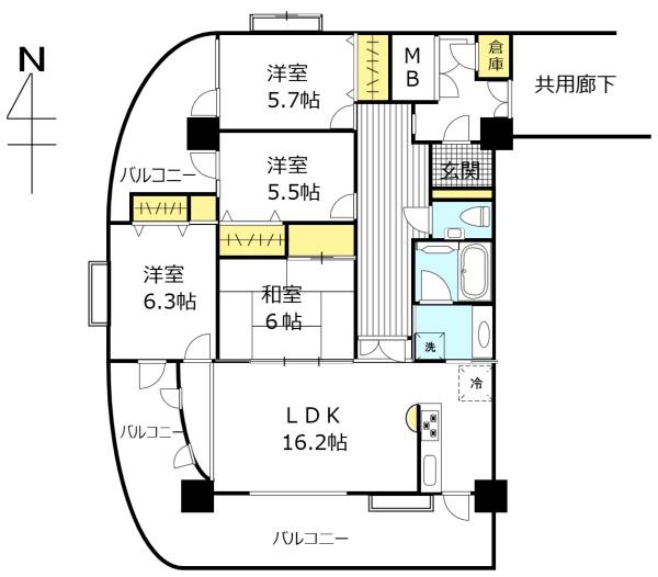 一の宮町マンション　／　水廻り新品、ペット