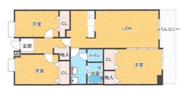 アーベインヒルズ向洋Ａ棟／水回り新品　駐車2台確保